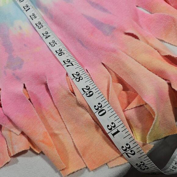 Vintage Tie Dye Sun Dress Fringed Beach Coverup - Picture 5 of 7